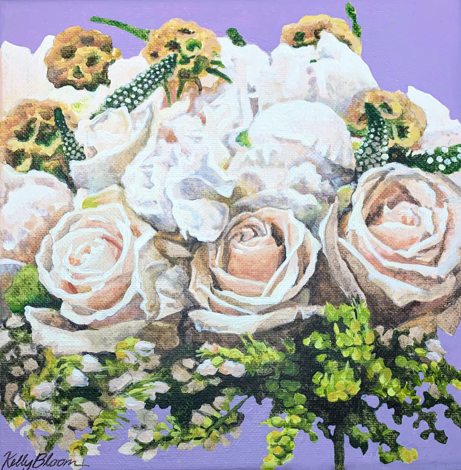 &quot;Monica&quot; Acrylic on Canvas, 8x8 inches