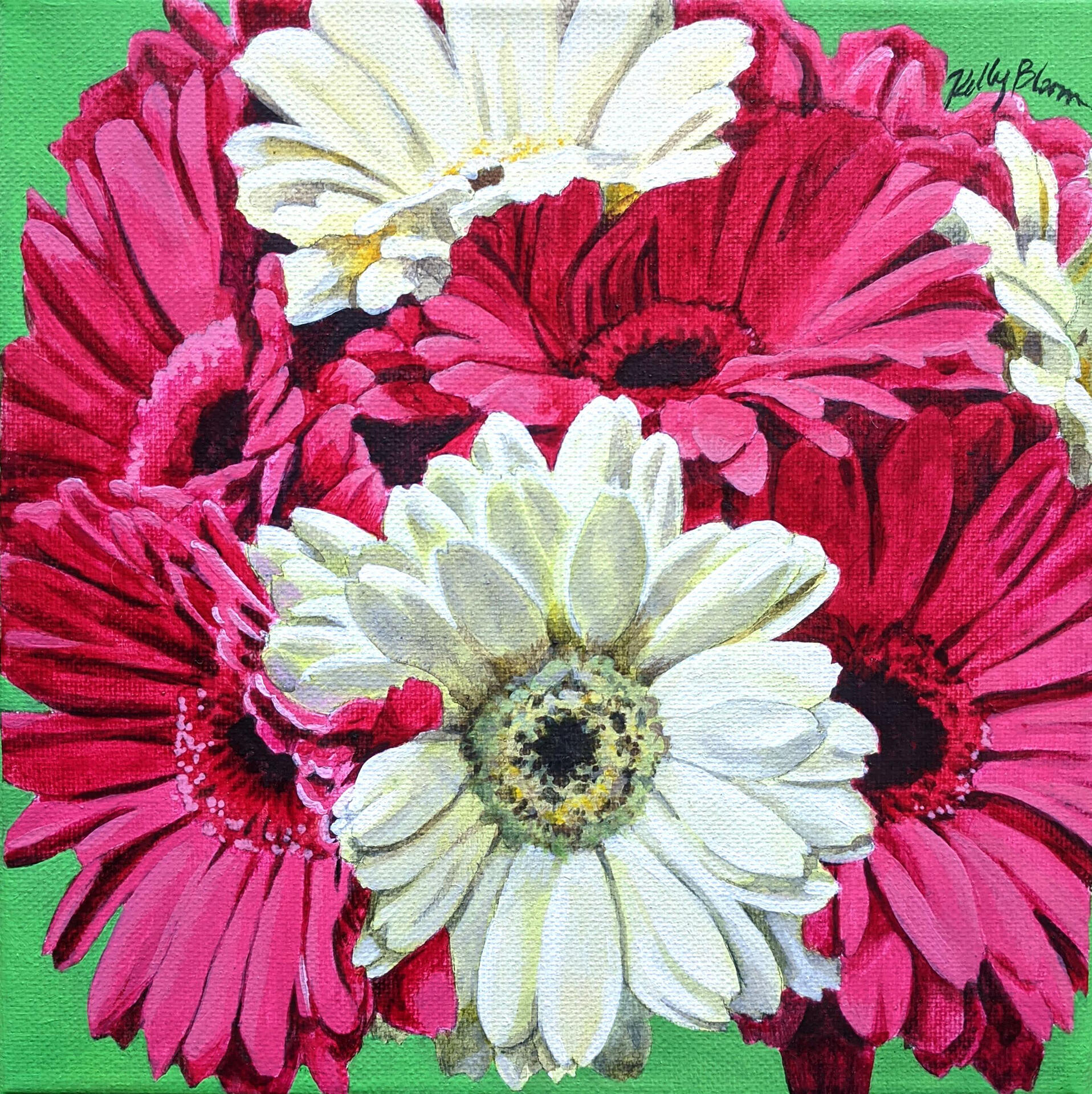 "Heather" Acrylic on Canvas, 8x8 inches